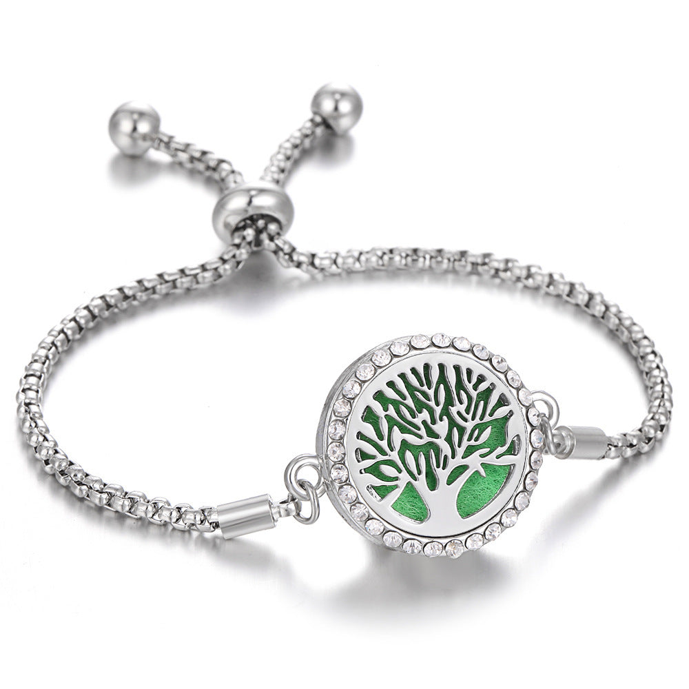 2024 New Kaleidoscope Aromatherapy Bracelet Perfume Essential Oil Diffuser Locket Bracelet Charms Women Aroma Diffuser Jewelry - happyshop365247