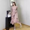 Long Sleeve A- Line Skirt Slimming Fall Women's Clothing - happyshop365247
