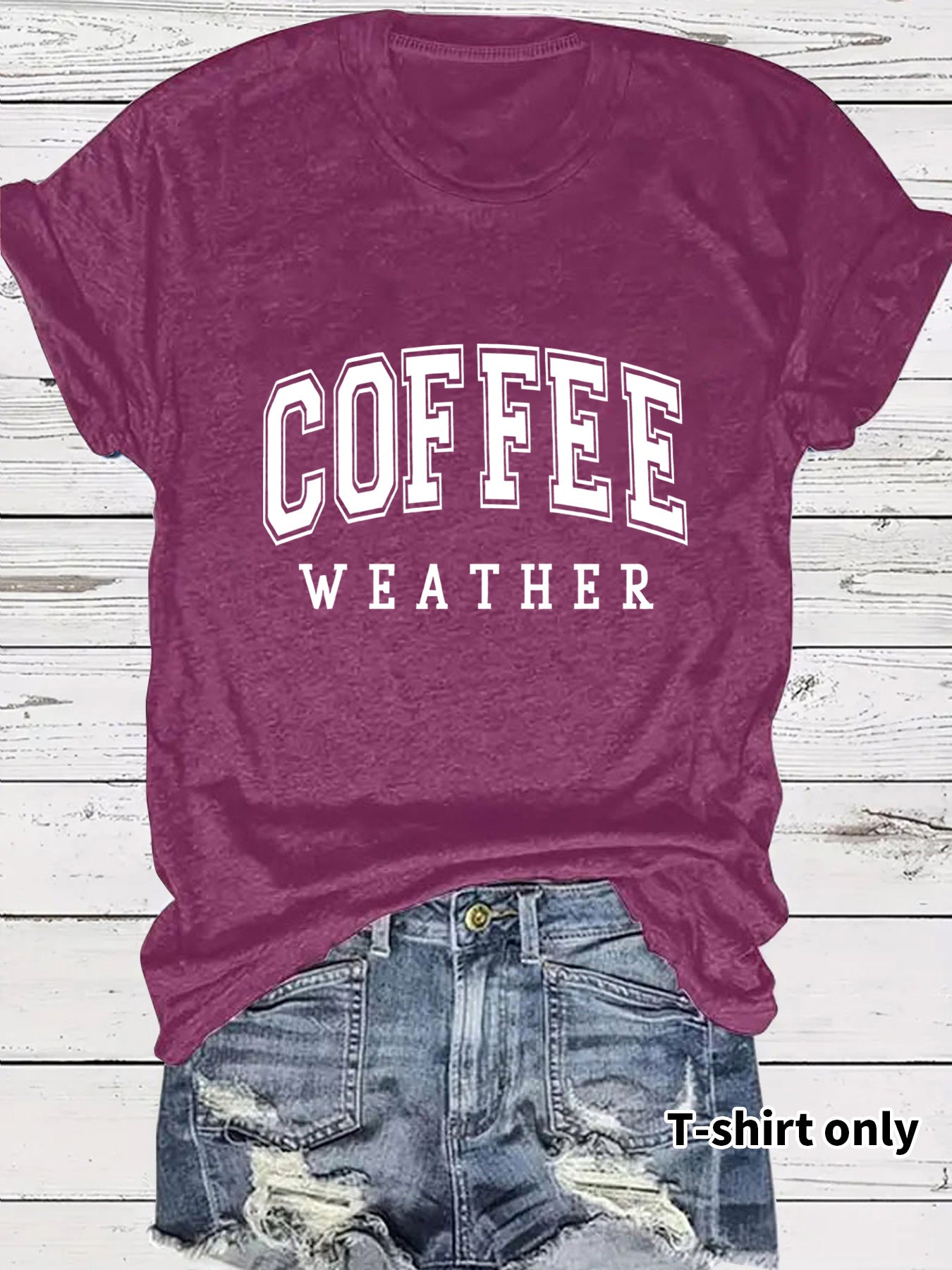 Short sleeved COFFEE pattern