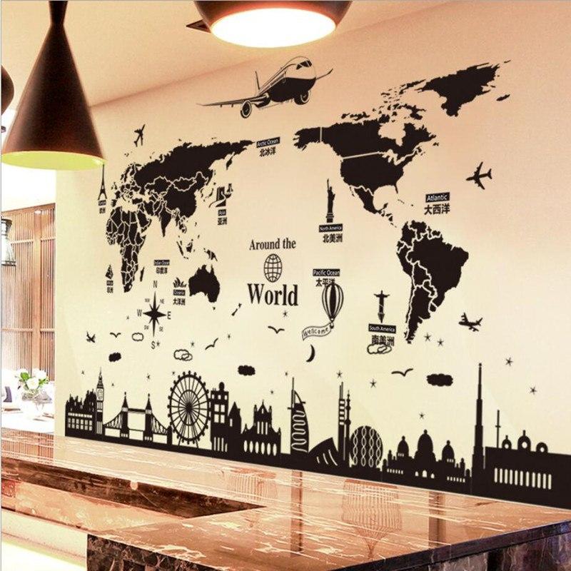 World Map Wall Can be removed Stickers DIY - happyshop365247
