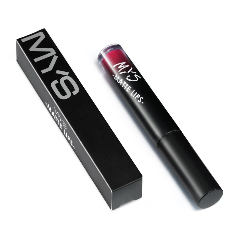 MYS Brand Makeup Matte Liquid Lipstick Tint Waterproof Make Up Long Lasting Lip Stick Nude Lip Gloss Cosmetics Batom - happyshop365247