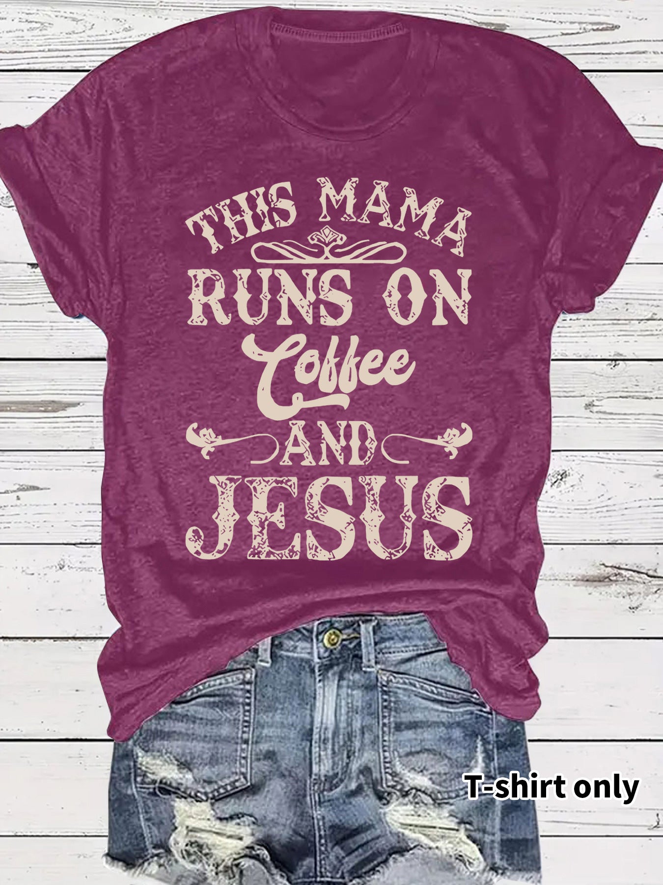 Short sleeved coffee is running