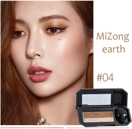 UBUB Brand Double Color Convenient Eyeshadow Makeup Palette Waterproof Pigment Shimmer Eye Color Cosmetics - happyshop365247