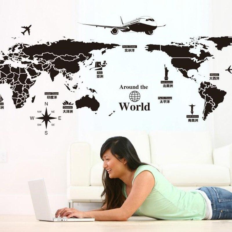 World Map Wall Can be removed Stickers DIY - happyshop365247
