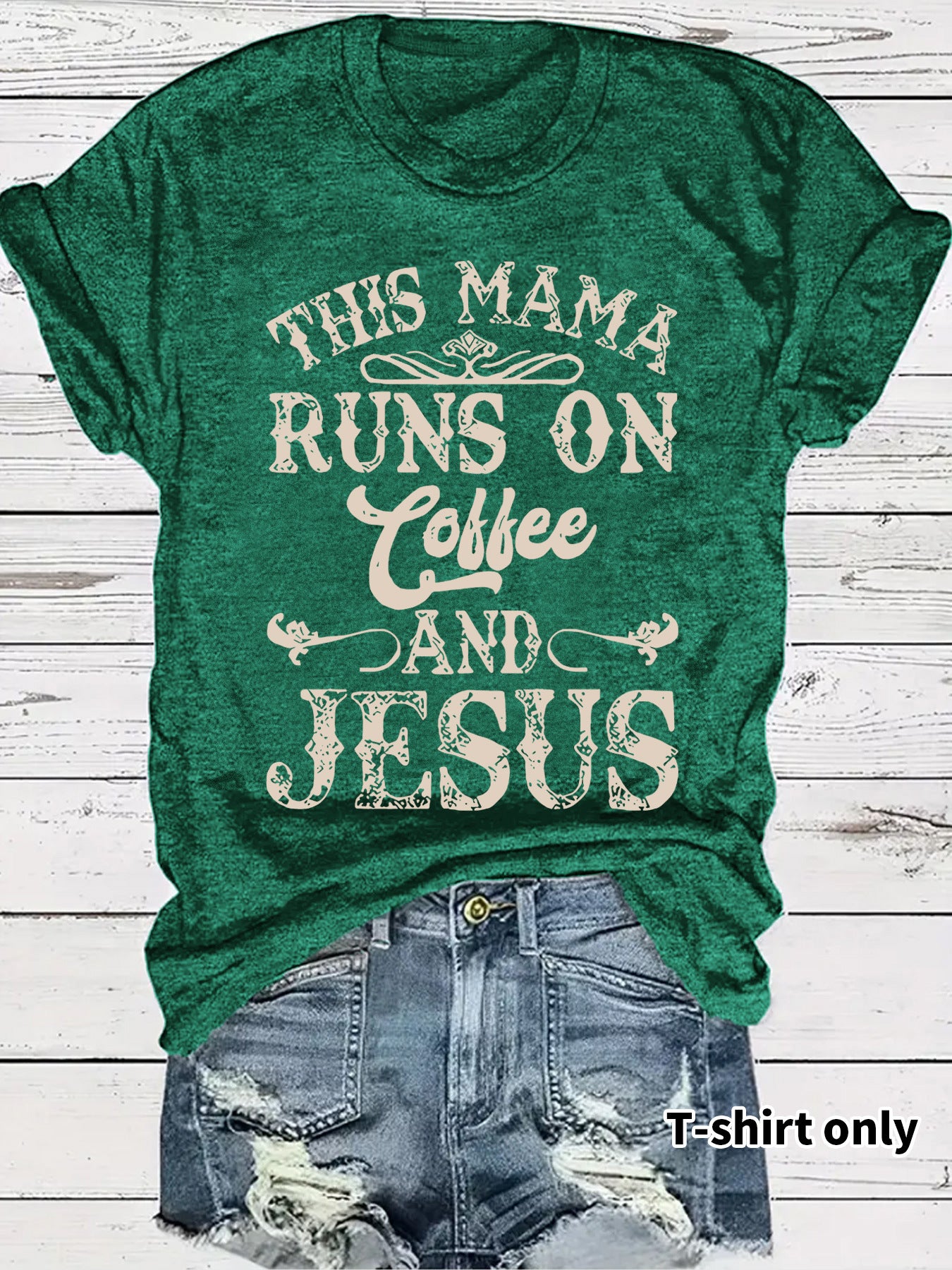 Short sleeved coffee is running