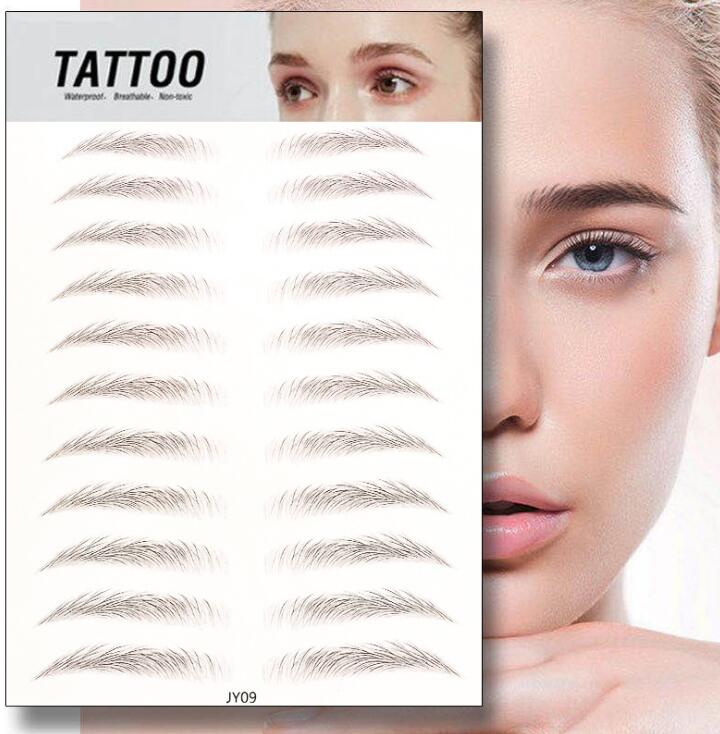 Magic 4D Hair-like Eyebrow Tattoo Sticker False Eyebrows 7 Day Long Lasting Super Waterproof Makeup Eye Brow Stickers Cosmetics - happyshop365247