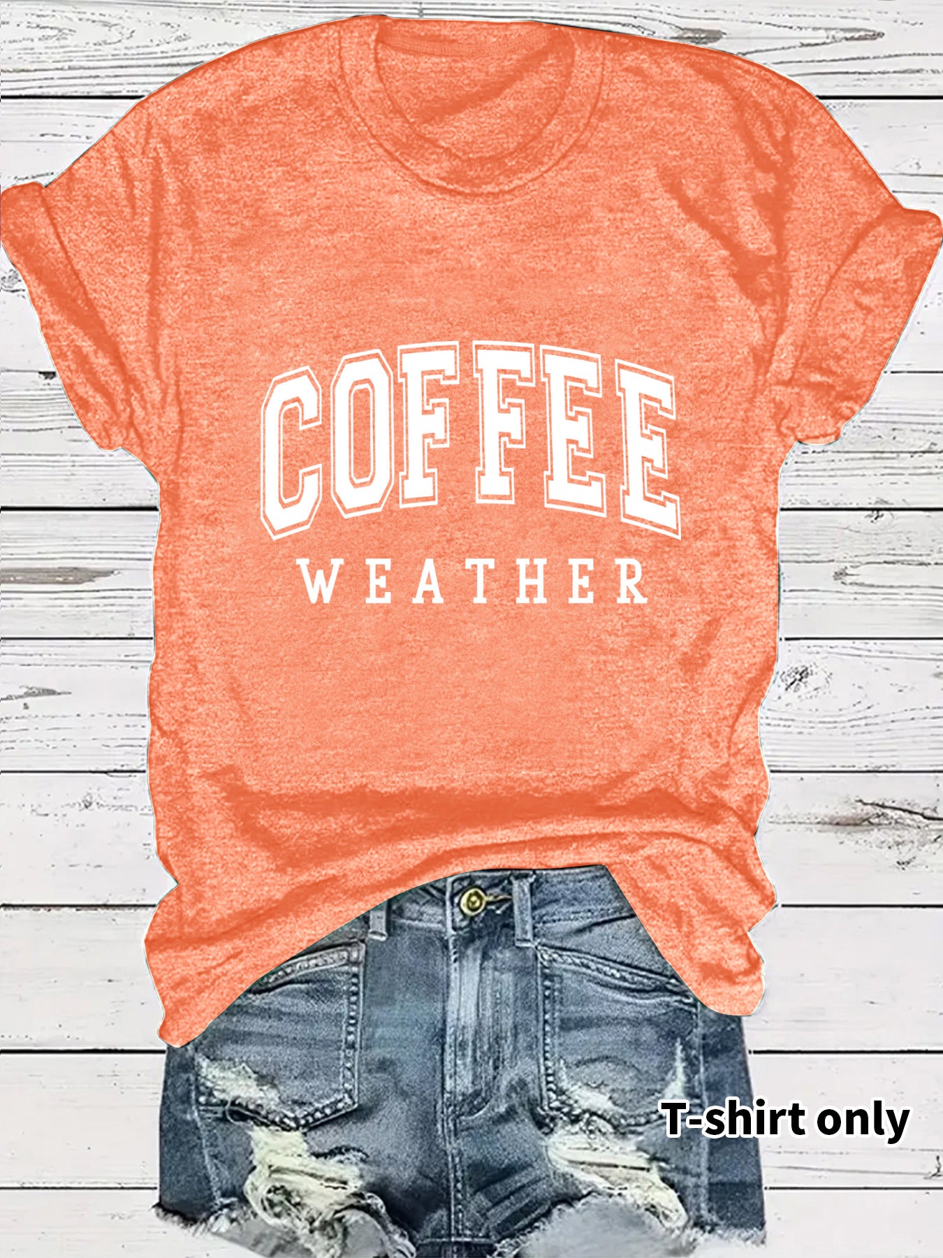 Short sleeved COFFEE pattern