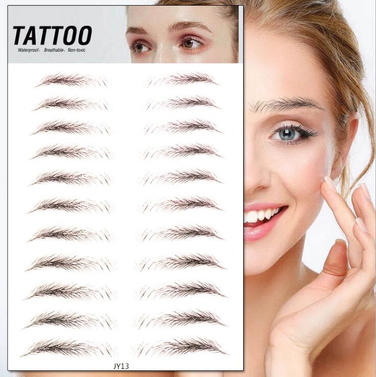 Magic 4D Hair-like Eyebrow Tattoo Sticker False Eyebrows 7 Day Long Lasting Super Waterproof Makeup Eye Brow Stickers Cosmetics - happyshop365247