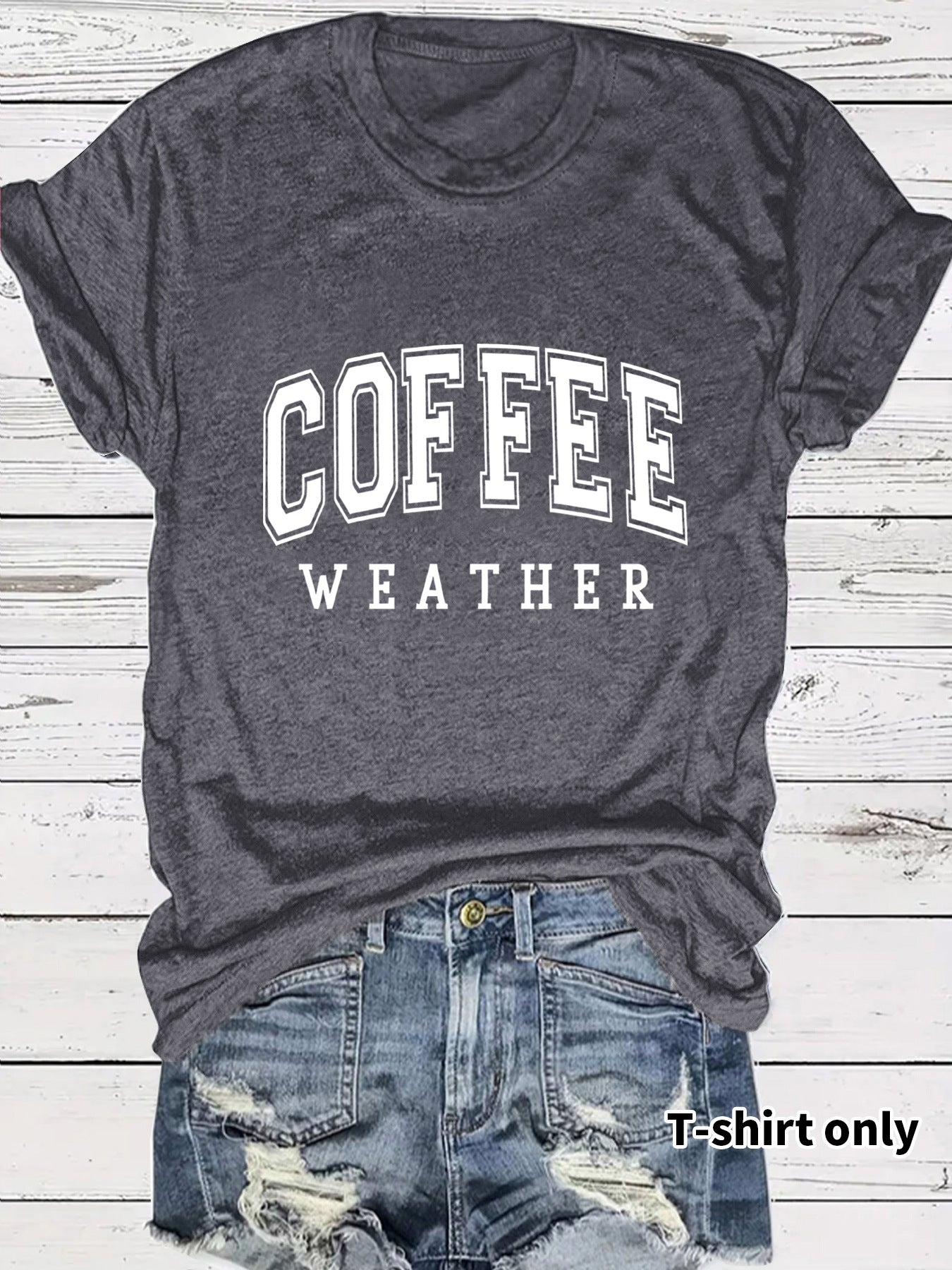 Short sleeved COFFEE pattern