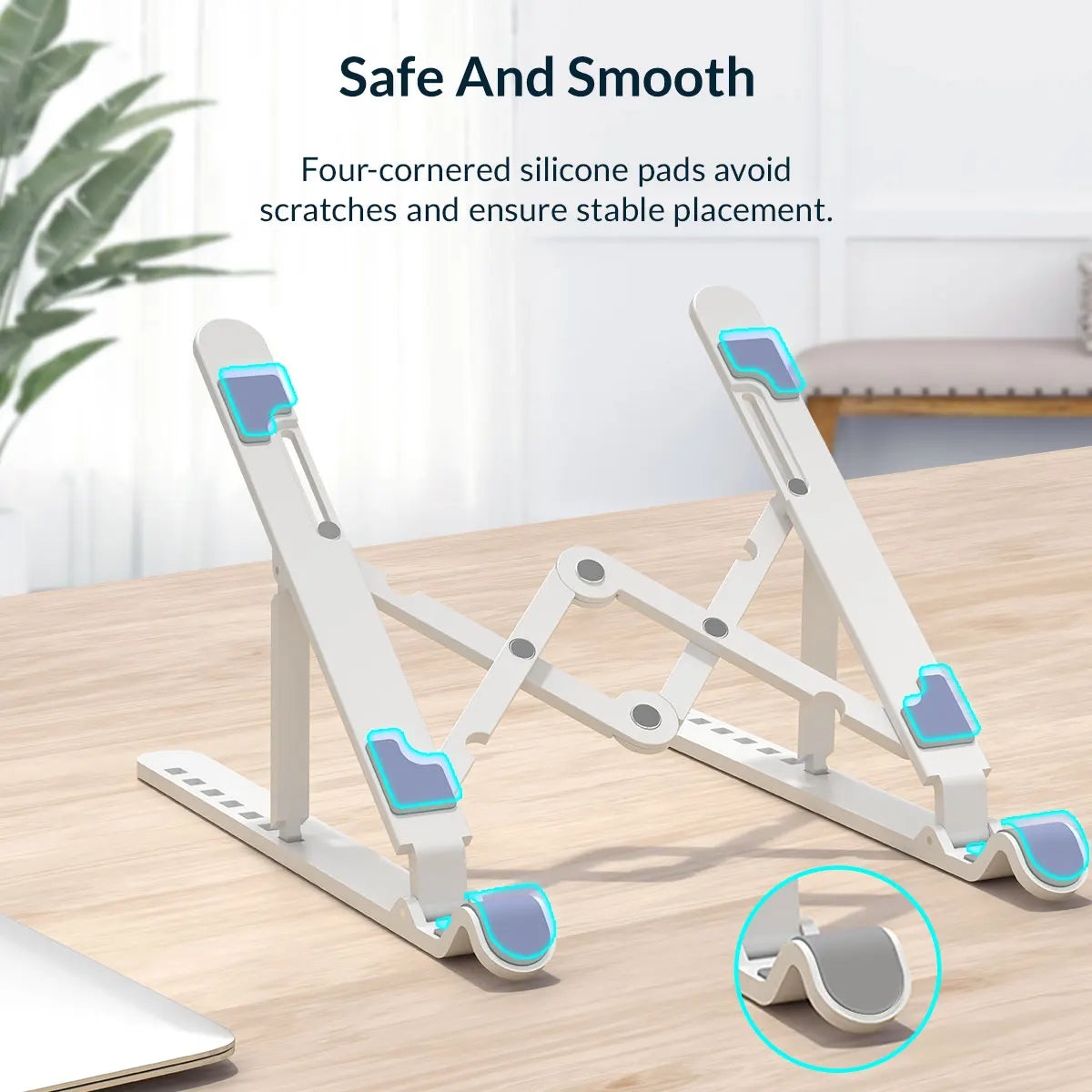 ORICO Portable Laptop Stand Riser Foldable Adjustable Notebook Holder Vertical Computer Stand desk 7 Angles for MacBook Tablets - happyshop365247