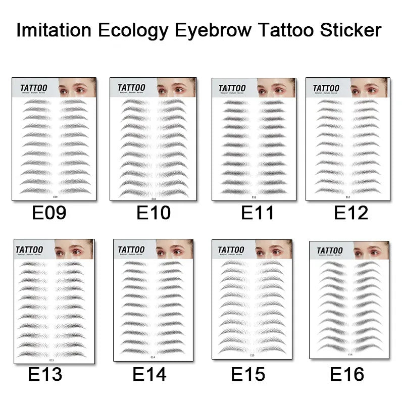 Magic 4D Hair-like Eyebrow Tattoo Sticker False Eyebrows 7 Day Long Lasting Super Waterproof Makeup Eye Brow Stickers Cosmetics - happyshop365247