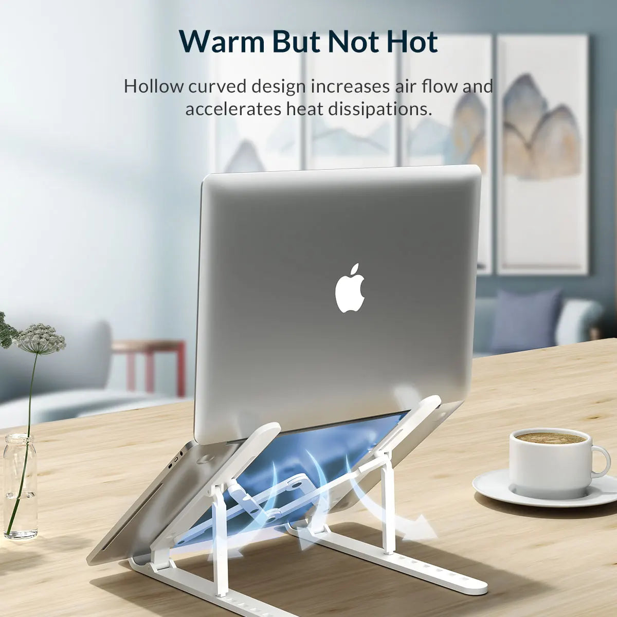 ORICO Portable Laptop Stand Riser Foldable Adjustable Notebook Holder Vertical Computer Stand desk 7 Angles for MacBook Tablets - happyshop365247