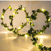 2 M 20LED Artificial Leaf Garland Plants Vine Fake Foliage Handmade for Home Decor Wedding Decoration DIY Wreath Silk Flower