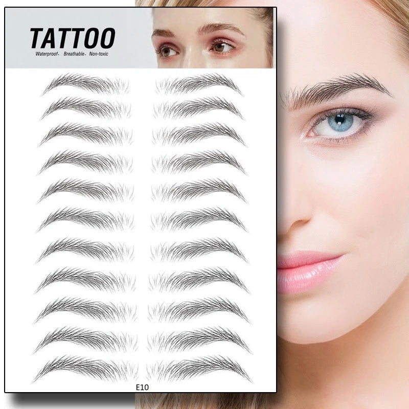 Magic 4D Hair-like Eyebrow Tattoo Sticker False Eyebrows 7 Day Long Lasting Super Waterproof Makeup Eye Brow Stickers Cosmetics - happyshop365247