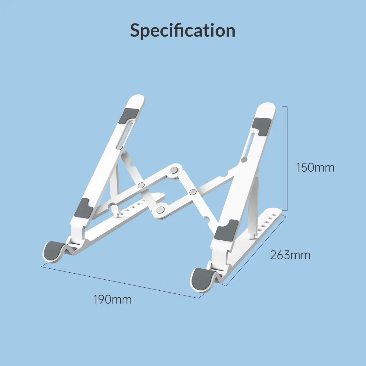 ORICO Portable Laptop Stand Riser Foldable Adjustable Notebook Holder Vertical Computer Stand desk 7 Angles for MacBook Tablets - happyshop365247