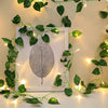 2 M 20LED Artificial Leaf Garland Plants Vine Fake Foliage Handmade for Home Decor Wedding Decoration DIY Wreath Silk Flower