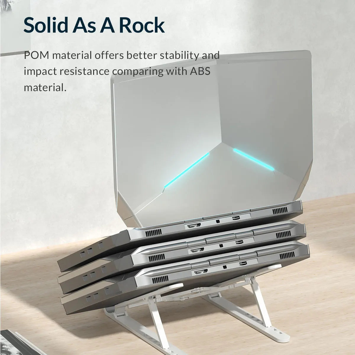 ORICO Portable Laptop Stand Riser Foldable Adjustable Notebook Holder Vertical Computer Stand desk 7 Angles for MacBook Tablets - happyshop365247