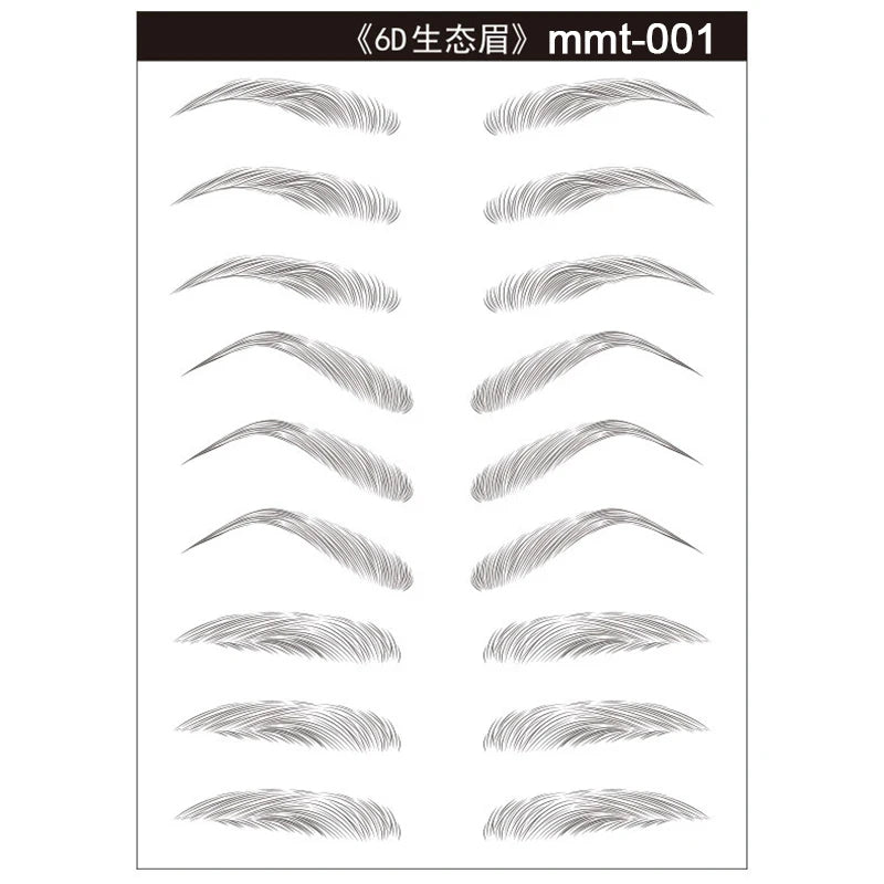 Magic 4D Hair-like Eyebrow Tattoo Sticker False Eyebrows 7 Day Long Lasting Super Waterproof Makeup Eye Brow Stickers Cosmetics - happyshop365247