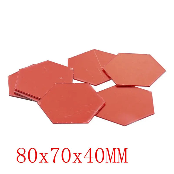 12/6Pcs 3D Hexagon Acrylic Mirror Wall Stickers DIY Mirrored Decorative Stickers