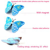 New Style 12Pcs Double Layer 3D Butterfly Wall Stickers Home Room Decor Butterflies For Wedding Decoration Magnet Fridge Decals