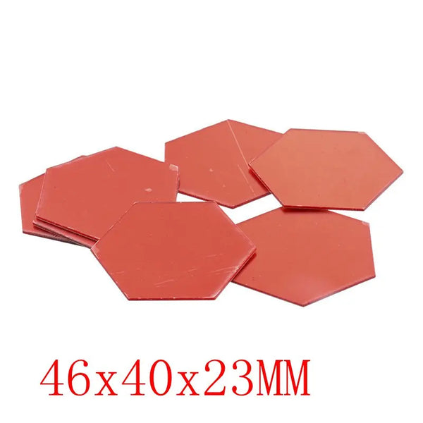 12/6Pcs 3D Hexagon Acrylic Mirror Wall Stickers DIY Mirrored Decorative Stickers