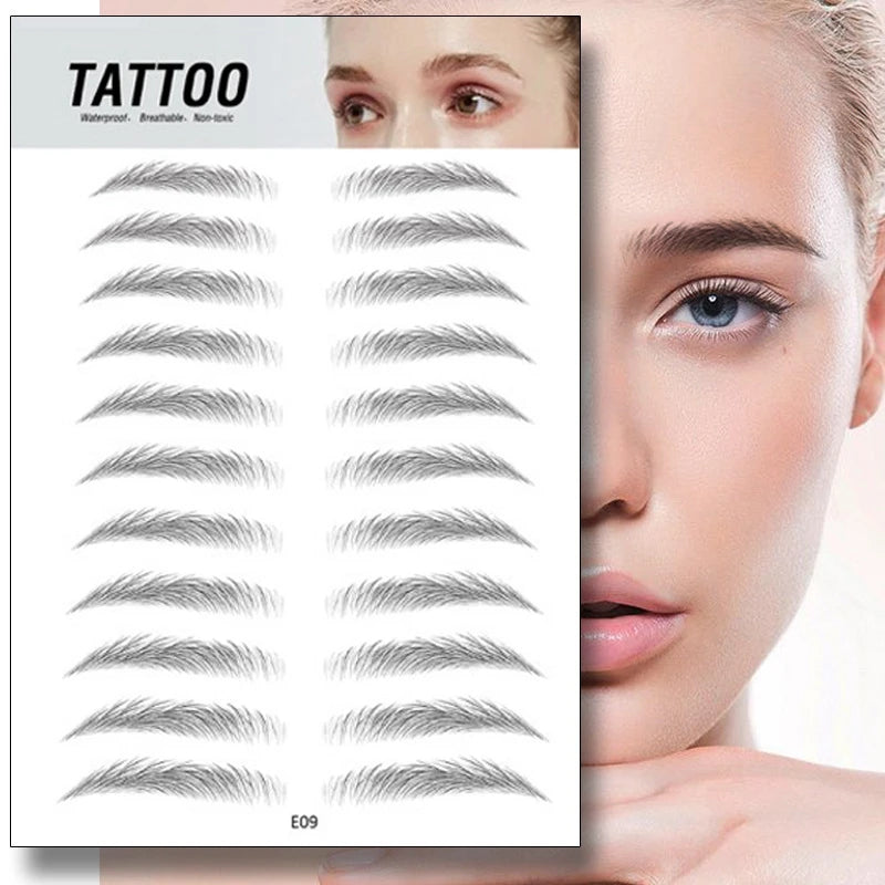 Magic 4D Hair-like Eyebrow Tattoo Sticker False Eyebrows 7 Day Long Lasting Super Waterproof Makeup Eye Brow Stickers Cosmetics - happyshop365247