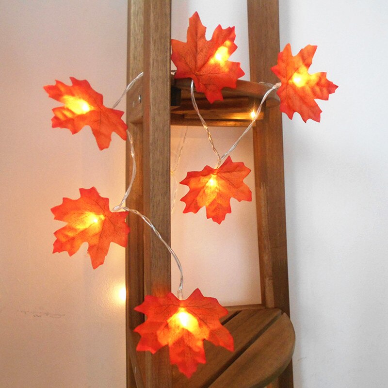 2 M 20LED Artificial Leaf Garland Plants Vine Fake Foliage Handmade for Home Decor Wedding Decoration DIY Wreath Silk Flower - happyshop365247