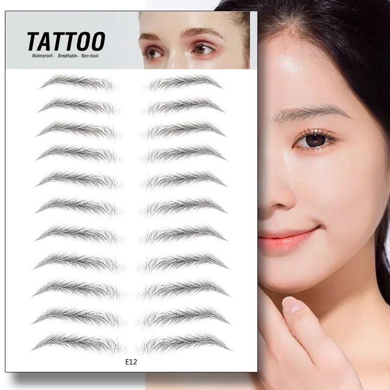 Magic 4D Hair-like Eyebrow Tattoo Sticker False Eyebrows 7 Day Long Lasting Super Waterproof Makeup Eye Brow Stickers Cosmetics - happyshop365247