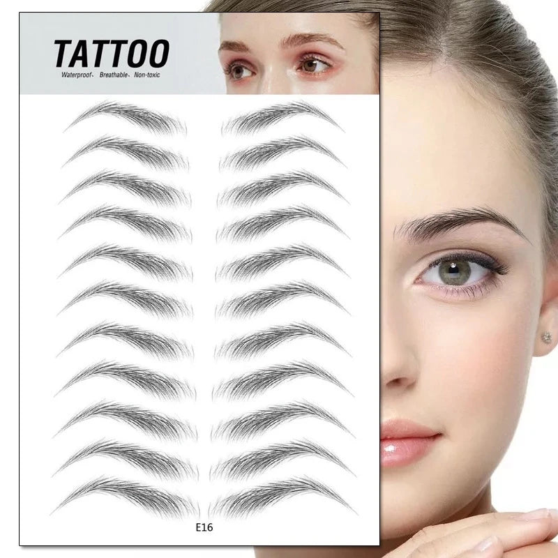Magic 4D Hair-like Eyebrow Tattoo Sticker False Eyebrows 7 Day Long Lasting Super Waterproof Makeup Eye Brow Stickers Cosmetics - happyshop365247