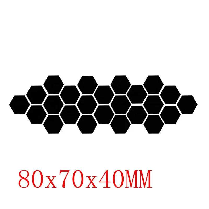 12/6Pcs 3D Hexagon Acrylic Mirror Wall Stickers DIY Mirrored Decorative Stickers - happyshop365247
