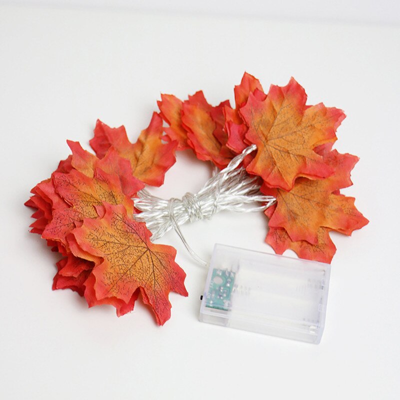 2 M 20LED Artificial Leaf Garland Plants Vine Fake Foliage Handmade for Home Decor Wedding Decoration DIY Wreath Silk Flower - happyshop365247