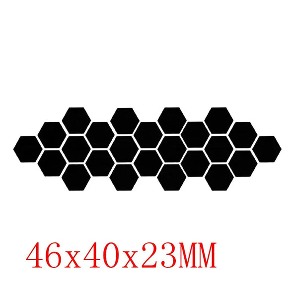 12/6Pcs 3D Hexagon Acrylic Mirror Wall Stickers DIY Mirrored Decorative Stickers