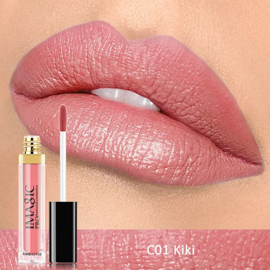 IMAGIC Waterproof Lip Gloss Matte Liquid Lipstick Matte Lipstick Lipkit Cosmetics Makeup Nude 12color - happyshop365247