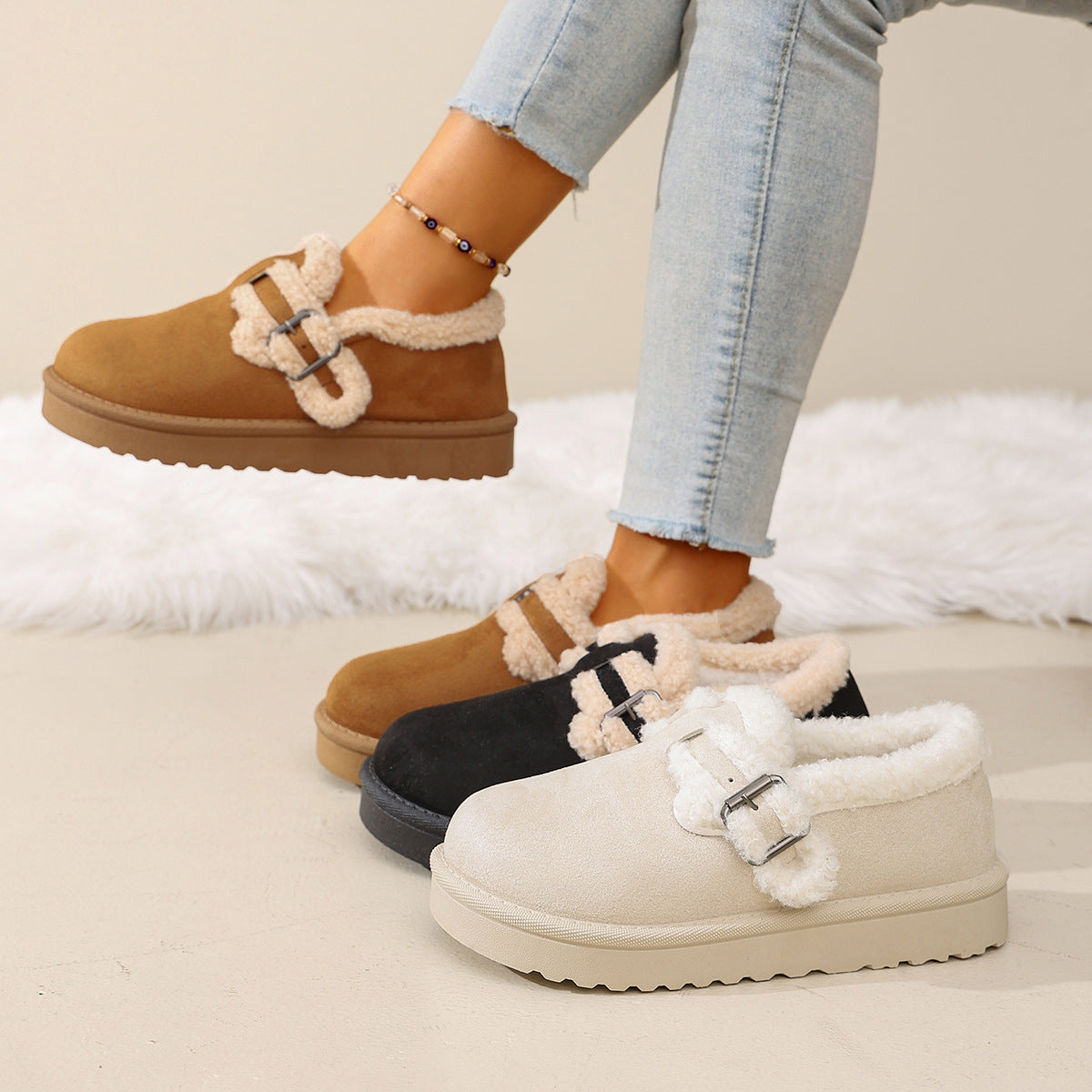Season New Retro Platform Cotton Shoes For Women - happyshop365247
