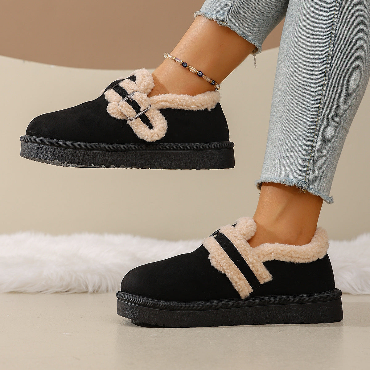 Season New Retro Platform Cotton Shoes For Women - happyshop365247