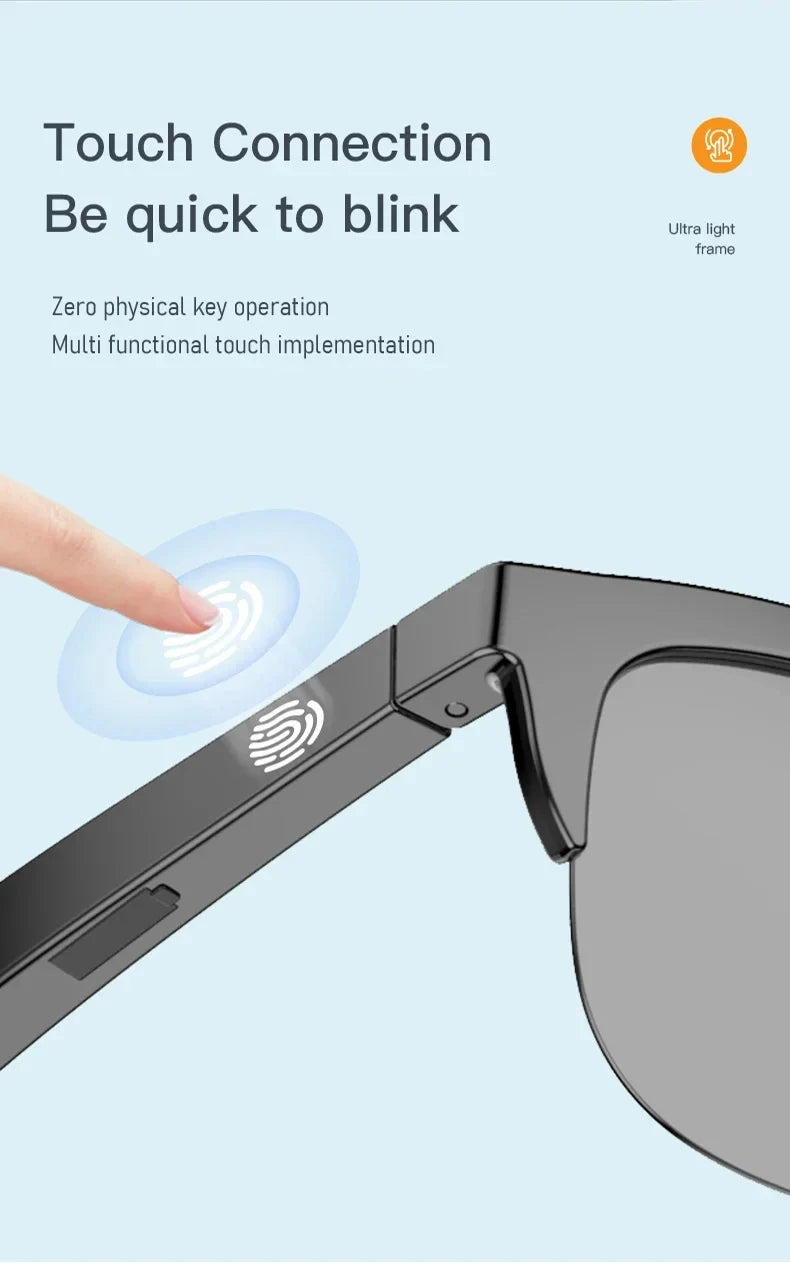 Xiaomi Smart Bluetooth V5.3 Sunglasses Glasses Call Outdoor Sports Headphones HIFI Black Technology Anti-touch UV For Men Women - happyshop365247