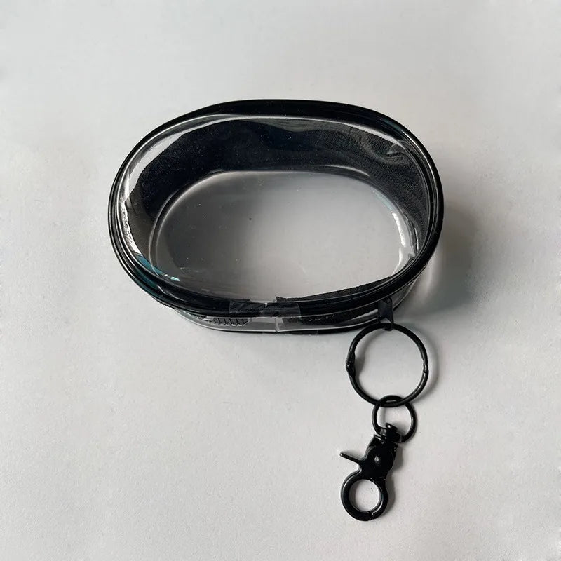 1pc Transparent Empty Fishhooks Organizer Box Portable Multipurpose Charger Cable Holder Case Fishhooks Storage with Keychain - happyshop365247