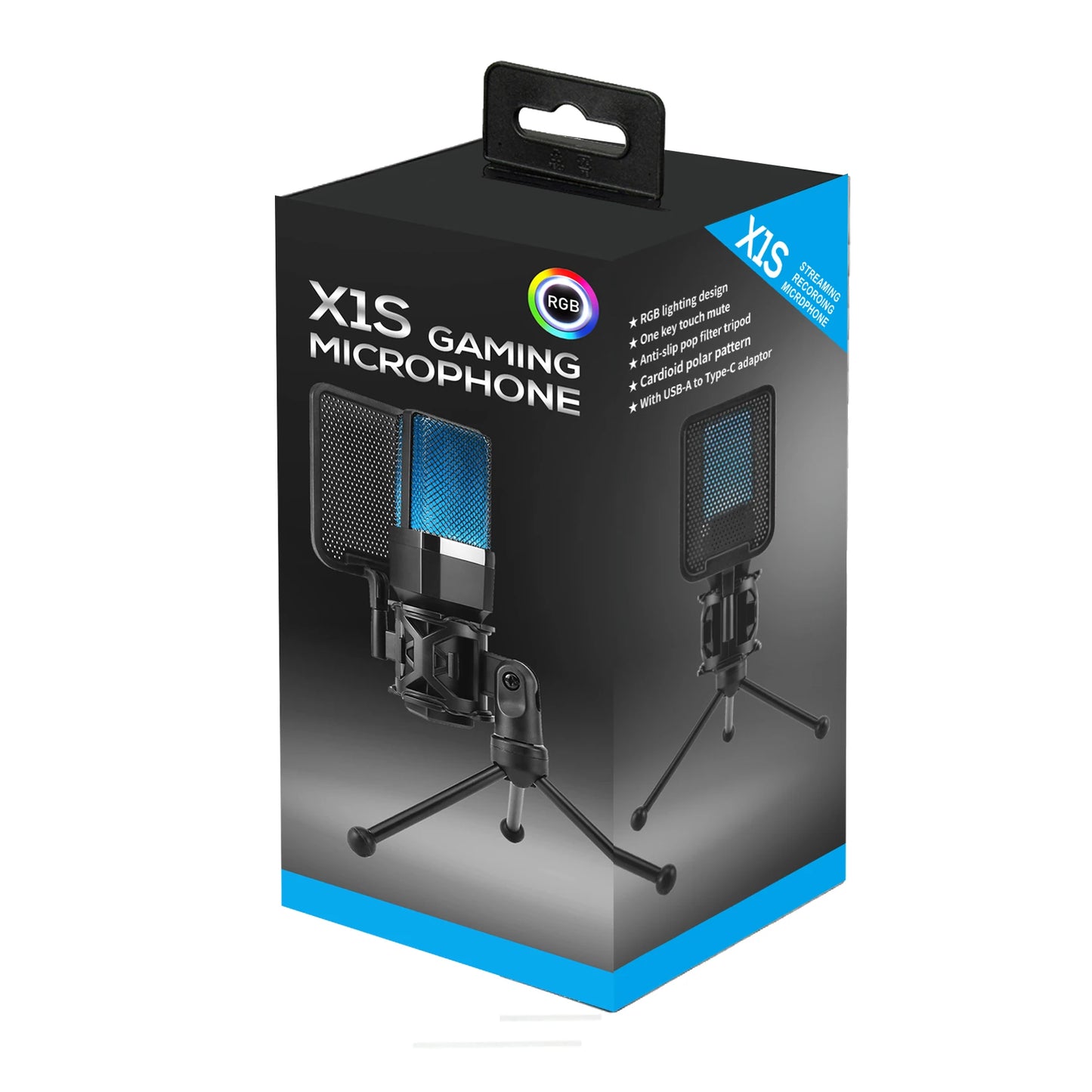 Condenser Professional Microphone Mic For PC Laptop Computer Gaming USB Wired Streaming Podcast Studio Mike Kit Gamer Accessory - happyshop365247