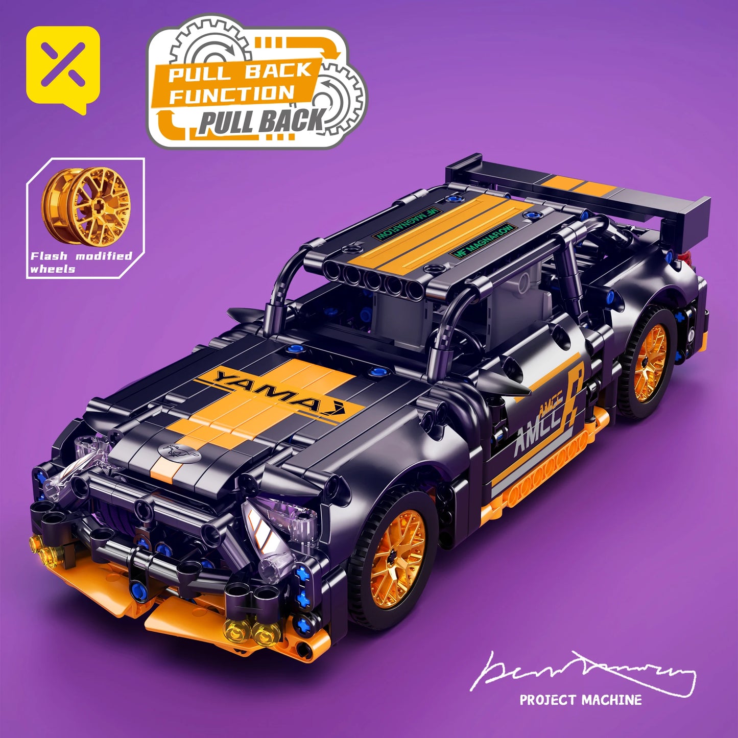 ToylinX 1/18 Sports Car Series Collectible Car 520pcs Building Technology Model Boy Kids Educational Racing Toy for Festive gift - happyshop365247