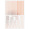 3D Lines Nail Stickers DIY Rose Gold Metal Stripe Lines Letters Decals Curve Nail Art Sliders Self Adhesive Decorations Manicure