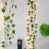 2 M 20LED Artificial Leaf Garland Plants Vine Fake Foliage Handmade for Home Decor Wedding Decoration DIY Wreath Silk Flower