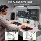 Double Head LED Clip Desk Lamp Architect Table Lamp for Home Office Lighting 3 Color Mode and 10 Dimmable Eye Protect Desk lamps