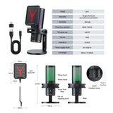 Condenser Professional Microphone Mic For PC Laptop Computer Gaming USB Wired Streaming Podcast Studio Mike Kit Gamer Accessory