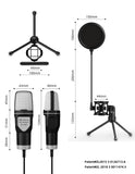 Condenser Professional Microphone Mic For PC Laptop Computer Gaming USB Wired Streaming Podcast Studio Mike Kit Gamer Accessory
