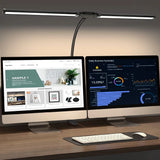 Double Head LED Clip Desk Lamp Architect Table Lamp for Home Office Lighting 3 Color Mode and 10 Dimmable Eye Protect Desk lamps