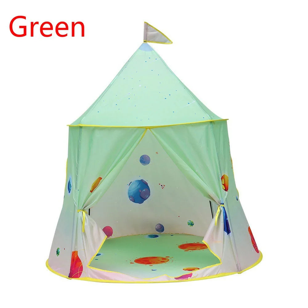 3 In 1 Tunnel Spaceship Tent House Play Toys Foldable Children Crawling Portable Ocean Pool Houses Toy Tents For Girls & Boys - happyshop365247