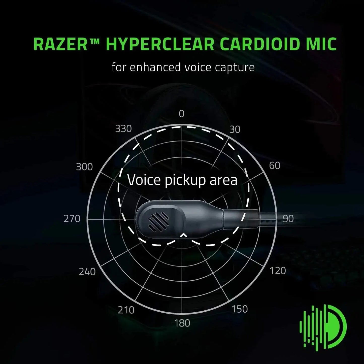 Razer BlackShark V2 X Wired Esports Headset Advanced Passive Noise Cancellation, 7.1 Surround Sound, Hyperclear Cardioid Mic - happyshop365247