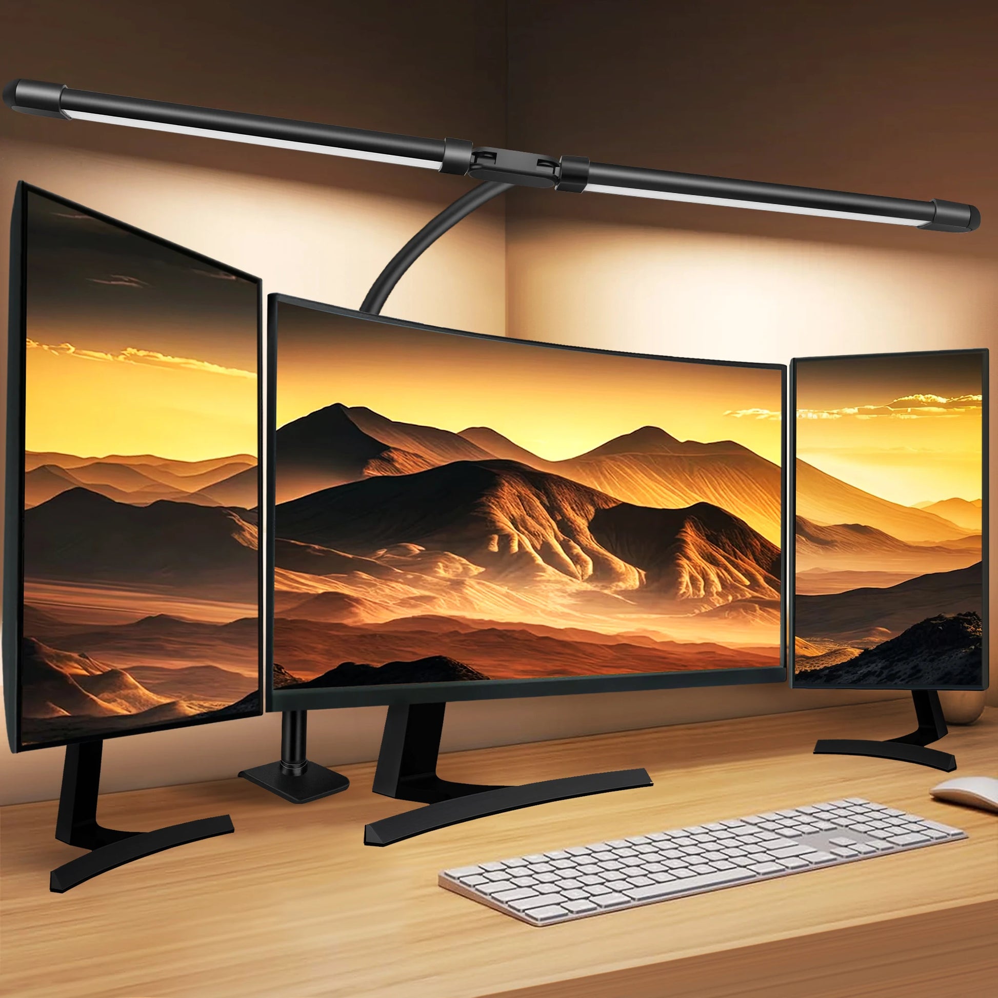 Double Head LED Clip Desk Lamp Architect Table Lamp for Home Office Lighting 3 Color Mode and 10 Dimmable Eye Protect Desk lamps - happyshop365247