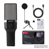 Condenser Professional Microphone Mic For PC Laptop Computer Gaming USB Wired Streaming Podcast Studio Mike Kit Gamer Accessory
