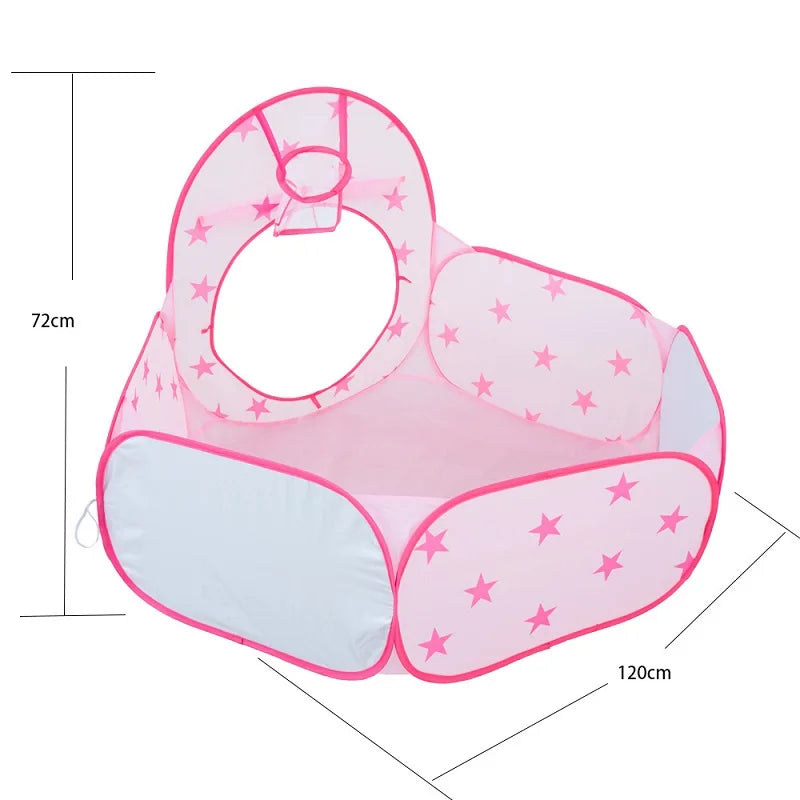 3 In 1 Tunnel Spaceship Tent House Play Toys Foldable Children Crawling Portable Ocean Pool Houses Toy Tents For Girls & Boys - happyshop365247